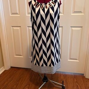 Haani Navy and White Striped Dress